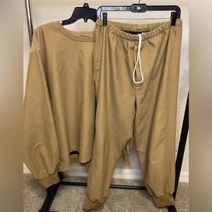 Mens Tan Jogger Set